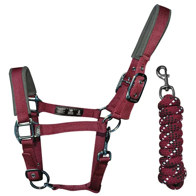 Woof Wear Contour Headcollar and Leadrope Set in Shiraz